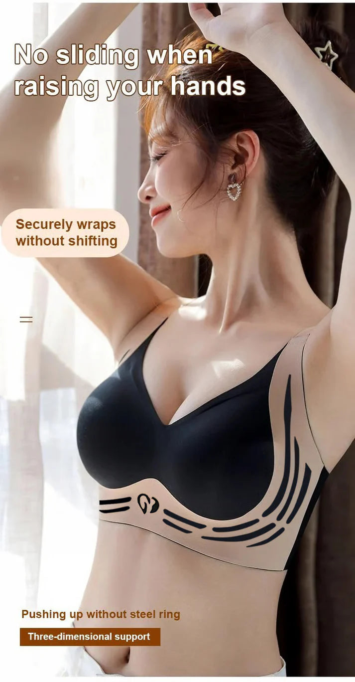 New Wire-Free Skin-Friendly Push-Up Bra
